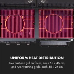 Klarstein Kingsville Double Barbecue - Houtskool- En Gasbarbecue - Smoker BBQ - Inclusief Deksels En Thermometer - Met 2 Roosters - Zwart 19 Klarstein Kingsville Double Barbecue - Houtskool- En Gasbarbecue - Smoker BBQ - Inclusief Deksels En Thermometer - Met 2 Roosters - Zwart -Barbecue Verkoop 1200x1200 743