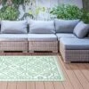 Esschert Design Buitenkleed 182x122 Cm Groen En Wit
