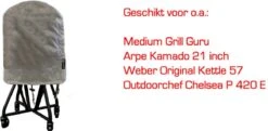COVER UP HOC Diamond Bbq Hoes Rond - 70x80 Cm - Waterdicht Met Stormbanden En Trekkoord - Geschikt Voor O.a. Kamado, Big Green Egg, Grill Guru, The Bastard, Patton,Weber -Barbecue Verkoop 1200x586