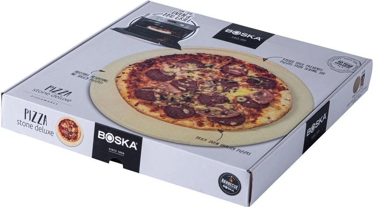 Boska Pizzasteen Deluxe L - Voor Oven & BBQ - Knapperige Pizza's - Ø 35 Cm - BBQ Accessoires 6 Boska Pizzasteen Deluxe L - Voor Oven & BBQ - Knapperige Pizza's - Ø 35 Cm - BBQ Accessoires - Afbeelding 6