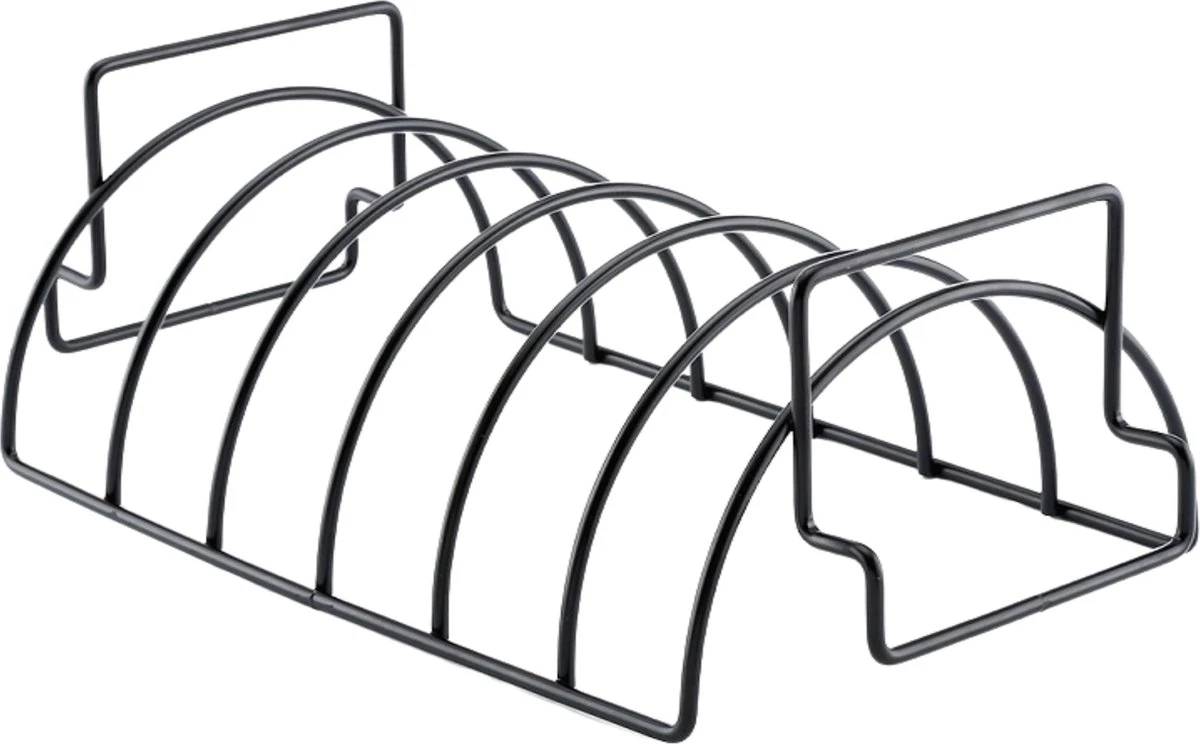 PROKING Sparerib Barbecue Rek – BBQ Accessoires – Inclusief Sparerib Recept – Anti-aanbak Lag – 35 X 19.5 X 11.5 CM 2 PROKING Sparerib Barbecue Rek – BBQ Accessoires – Inclusief Sparerib Recept – Anti-aanbak Lag – 35 X 19.5 X 11.5 CM - Afbeelding 2