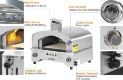 Bighorn Outdoor Edelstaal Gas Pizza Oven - Draagbare Gas Barbecue - Edelstaal -Model SRGG20001 -Barbecue Verkoop 1200x787 1