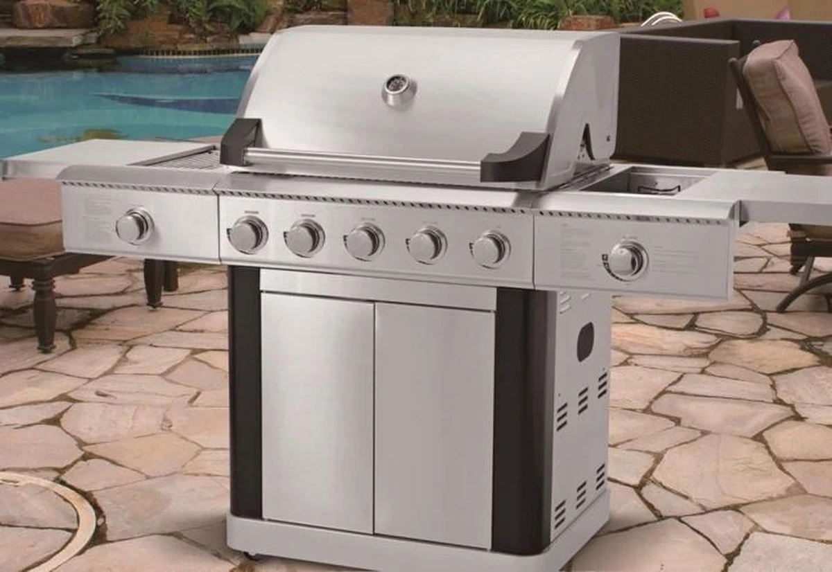 Gasbarbecue En Grill - 5 + 1 Branders + 1 Infrarood Zijbrander - Buitenkeuken - Edelstaal BBQ 10 Gasbarbecue En Grill - 5 + 1 Branders + 1 Infrarood Zijbrander - Buitenkeuken - Edelstaal BBQ - Afbeelding 10