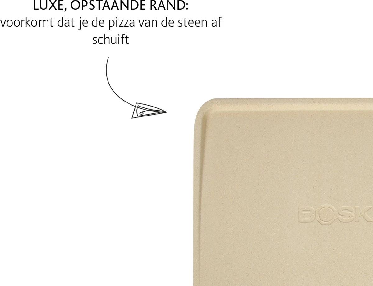 Boska Pizzasteen Deluxe Rechthoek - Voor De Oven - Knapperige Pizza's - 40x32 Cm - BBQ Accessoires 4 Boska Pizzasteen Deluxe Rechthoek - Voor De Oven - Knapperige Pizza's - 40x32 Cm - BBQ Accessoires - Afbeelding 4