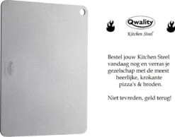 Pizzasteen Van Staal – Pizza Steen - Pizza En Brood Bakken - 40 X 30 X 0,6 Cm - Cadeau Voor Man - Kitchen Steel By Qwality -Barbecue Verkoop 1200x944 2