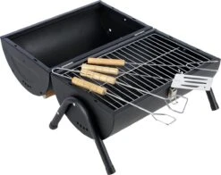 MaxxGarden BBQ - Houtskool Barbecue - Smoker Barbecue - Grilloppervlak (LxB) 38 X 52 Cm - Met Dubbel Grill Vlak - Zwart -Barbecue Verkoop 1200x954