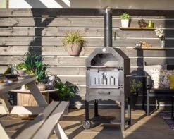 Merkloos MaxxGarden Pizza Oven - Smoker Barbecue Houtskool 45 X 65 X 158cm -Barbecue Verkoop 1200x956