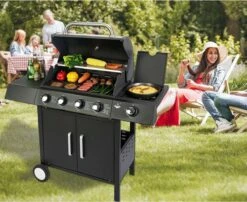 El Fuego San Angelo 4.1 Gasbarbecue - 5 Branders - Zwart -Barbecue Verkoop 1200x979