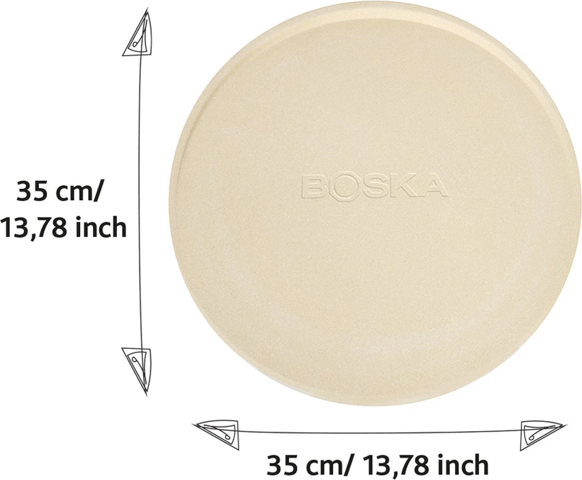 Boska Pizzasteen Deluxe L - Voor Oven & BBQ - Knapperige Pizza's - Ø 35 Cm - BBQ Accessoires 10 Boska Pizzasteen Deluxe L - Voor Oven & BBQ - Knapperige Pizza's - Ø 35 Cm - BBQ Accessoires - Afbeelding 10
