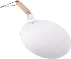 Nowad Pizzaschep RVS Rond Voor BBQ En Oven - 30,5 Cm - Pizzaspatel - Taartschep - Houten Handvat - Ophangbaar - Rond - Vaatwasbestendig - Keukenaccessoires -Barbecue Verkoop 1200x992 1