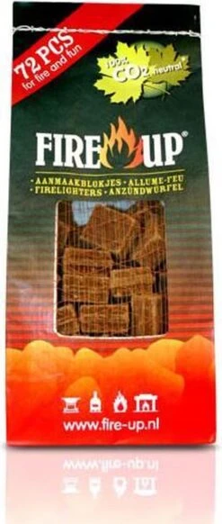 Fire-Up Aanmaakblokjes Bruin Zak/72st 5 Fire-Up Aanmaakblokjes Bruin Zak/72st -Barbecue Verkoop 509x1200
