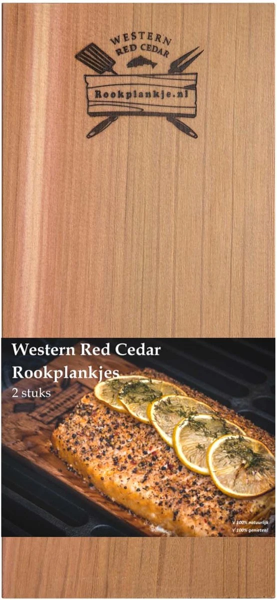 Merkloos Rookplank Western Red Cedar - 2 Stuks - BBQ - Rookhout 2 Merkloos Rookplank Western Red Cedar - 2 Stuks - BBQ - Rookhout - Afbeelding 2