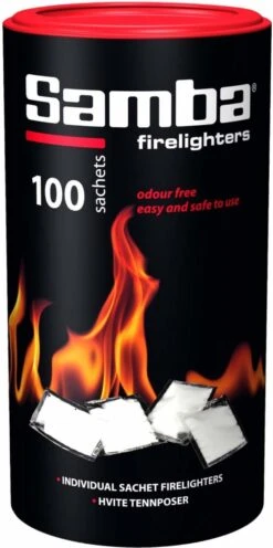 Samba Aanmaakzakjes Openhaard - 100 Stuks In Koker -Barbecue Verkoop 598x1200