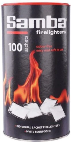 Samba Aanmaakzakjes Openhaard - 100 Stuks In Koker -Barbecue Verkoop 606x1200