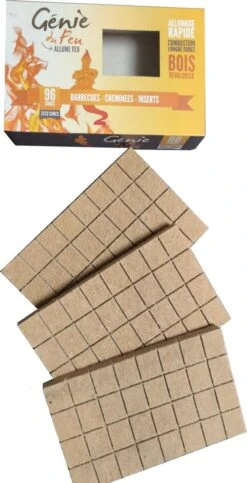 Genie Du Feu Aanmaakblokjes Bruin - 1344 Stuks - Voordeel Verpakking -Barbecue Verkoop 614x1200