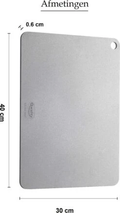 Pizzasteen Van Staal – Pizza Steen - Pizza En Brood Bakken - 40 X 30 X 0,6 Cm - Cadeau Voor Man - Kitchen Steel By Qwality -Barbecue Verkoop 677x1200