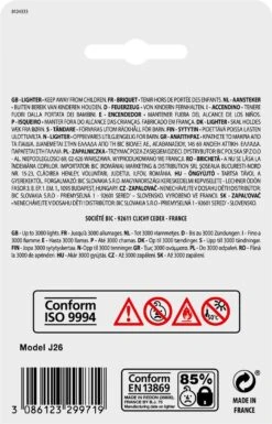 BIC J26 Maxi Vuursteen Flint Aanstekers - Diverse Kleuren - Pak Van 5 Gasaanstekers - Kindveilig -Barbecue Verkoop 770x1200 1