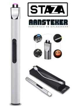 Staza Oplaadbare Lange Elektrische Aansteker - Duurzame Plasma Aansteker - Inclusief Cadeauverpakking - BBQ - Kaarsen -Barbecue Verkoop 824x1200 1