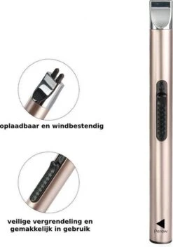 Oplaadbare Lange Elektrische Aansteker - Duurzame Plasma Aansteker - Inclusief Cadeauverpakking - BBQ - Kaarsen - Rose -Barbecue Verkoop 842x1200