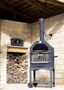Merkloos MaxxGarden Pizza Oven - Smoker Barbecue Houtskool 45 X 65 X 158cm -Barbecue Verkoop 856x1200 1