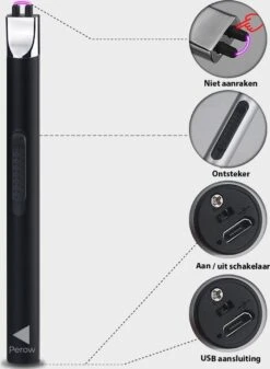 Oplaadbare Lange Elektrische Aansteker - Duurzame Plasma Aansteker - Inclusief Cadeauverpakking - BBQ - Kaarsen - Zwart -Barbecue Verkoop 879x1200
