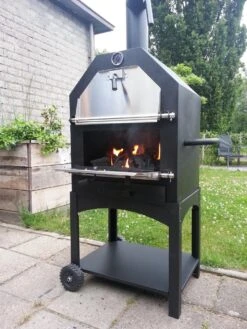 Merkloos MaxxGarden Pizza Oven - Smoker Barbecue Houtskool 45 X 65 X 158cm -Barbecue Verkoop 900x1200 20
