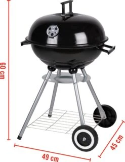 BBQ Collection Houtskoolbarbecue - Kogelbarbecue 45 X 60 Centimeter - Ronde Barbecue - Barbecue Op Wielen - Zwart - Metaal -Barbecue Verkoop 925x1200 1