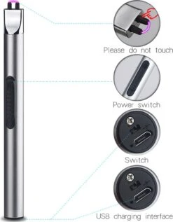 Staza - Oplaadbare Lange Elektrische Aansteker - Duurzame Plasma Aansteker - Inclusief Cadeauverpakking - BBQ - Kaarsen - Zwart -Barbecue Verkoop 936x1200